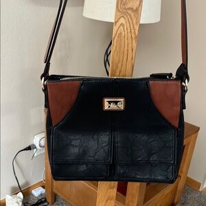 ❤️❤️Simply Noelle Black and Brown Crossbody Bag with Elegant Design❤️❤️